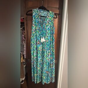 Vibrant Sleeveless Maxi Dress